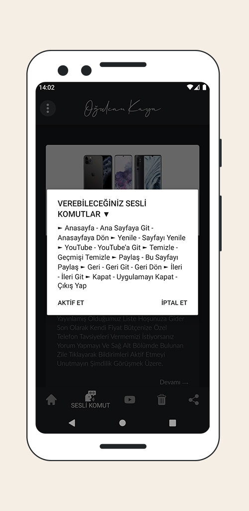 Uygulama ekranı 2