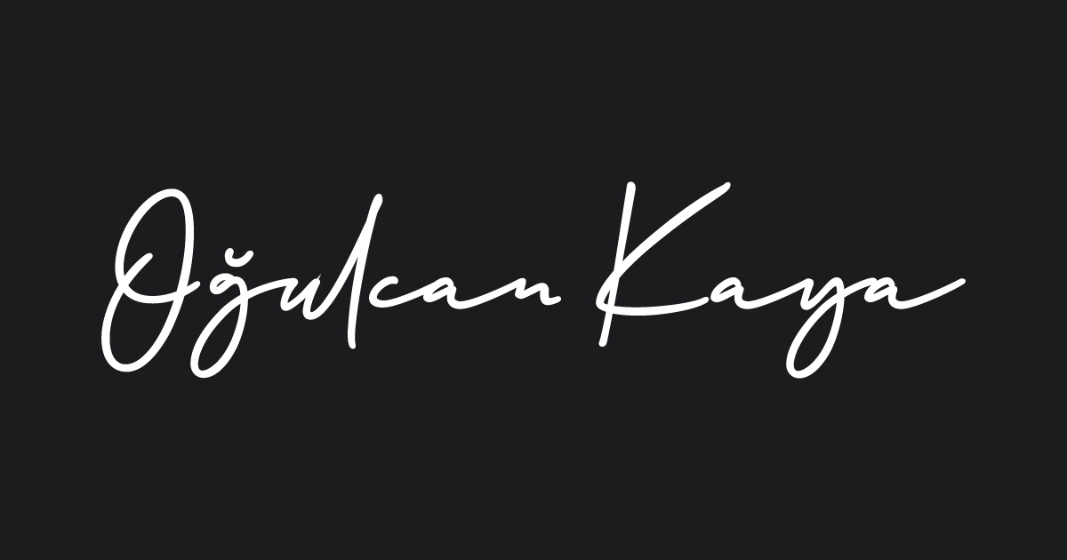ogulcankaya.com yeniden tasarlandı: daha hızlı, daha sade
